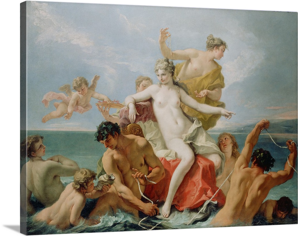 Triumph of the Marine Venus, c. 1713, oil on canvas.  By Sebastiano Ricci (1658-1734).