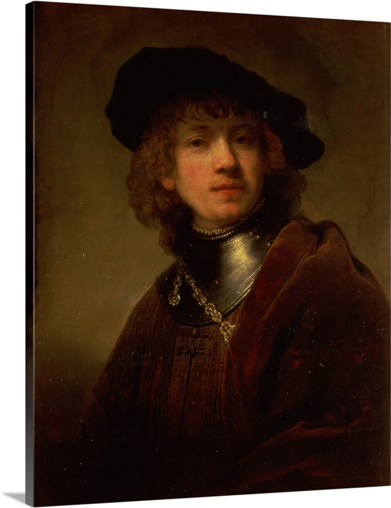 XIR30289 'Tronie' of a Young Man with Gorget and Beret, c.1639 (oil on panel); by Rembrandt Harmensz. van Rijn (1606-69); ...