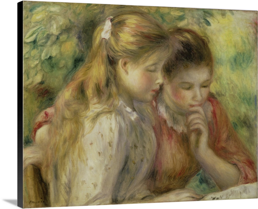 Two Girls Reading, 1892 (Originally oil on canvas)