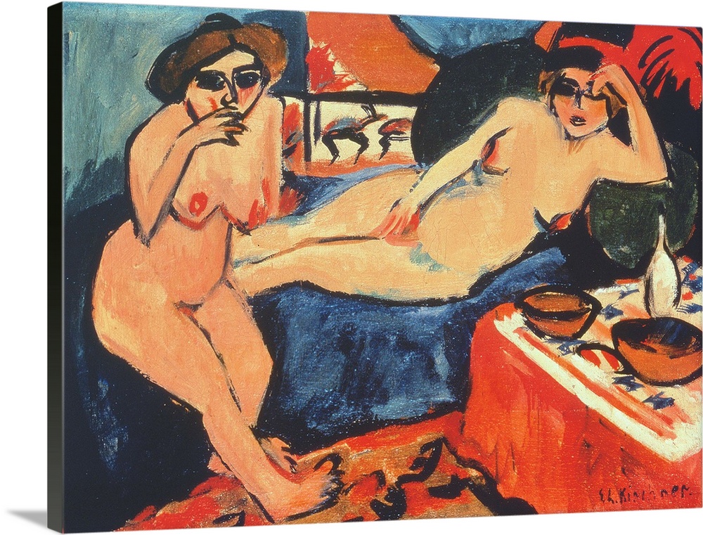 Two Nudes on a Blue Sofa, 1909/10-1920