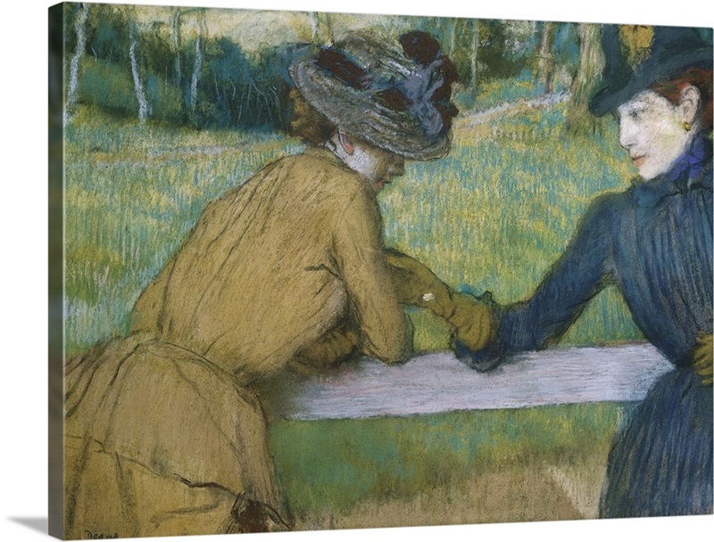 Two Women Leaning on a Fence Rail Wall Art, Canvas Prints, Framed Prints, Wall Peels Great Big