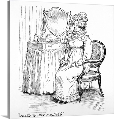 'Unable to utter a syllable', illustration to 'Pride and Prejudice' by Jane Austen