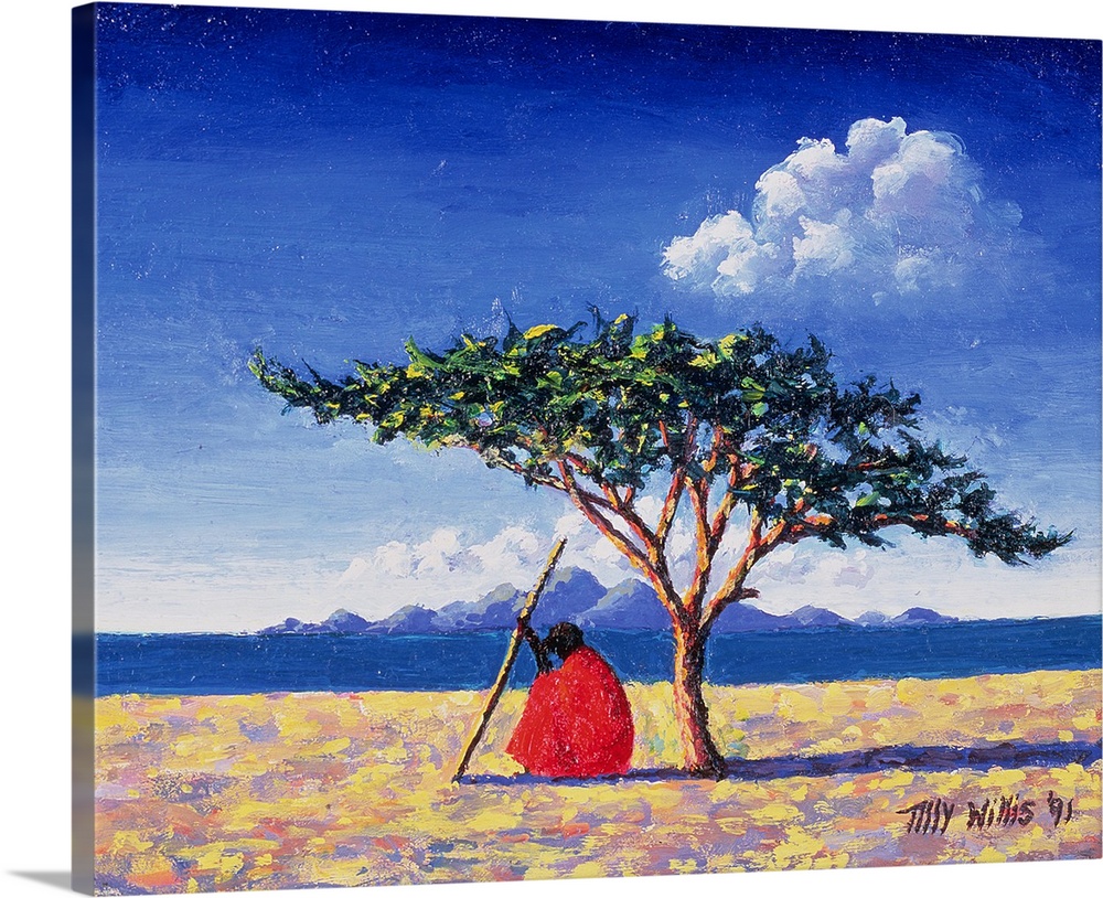TWI90361 Under the Acacia Tree, 1991 (oil on board)  by Willis, Tilly (Contemporary Artist); Private Collection; NOT TO BE...