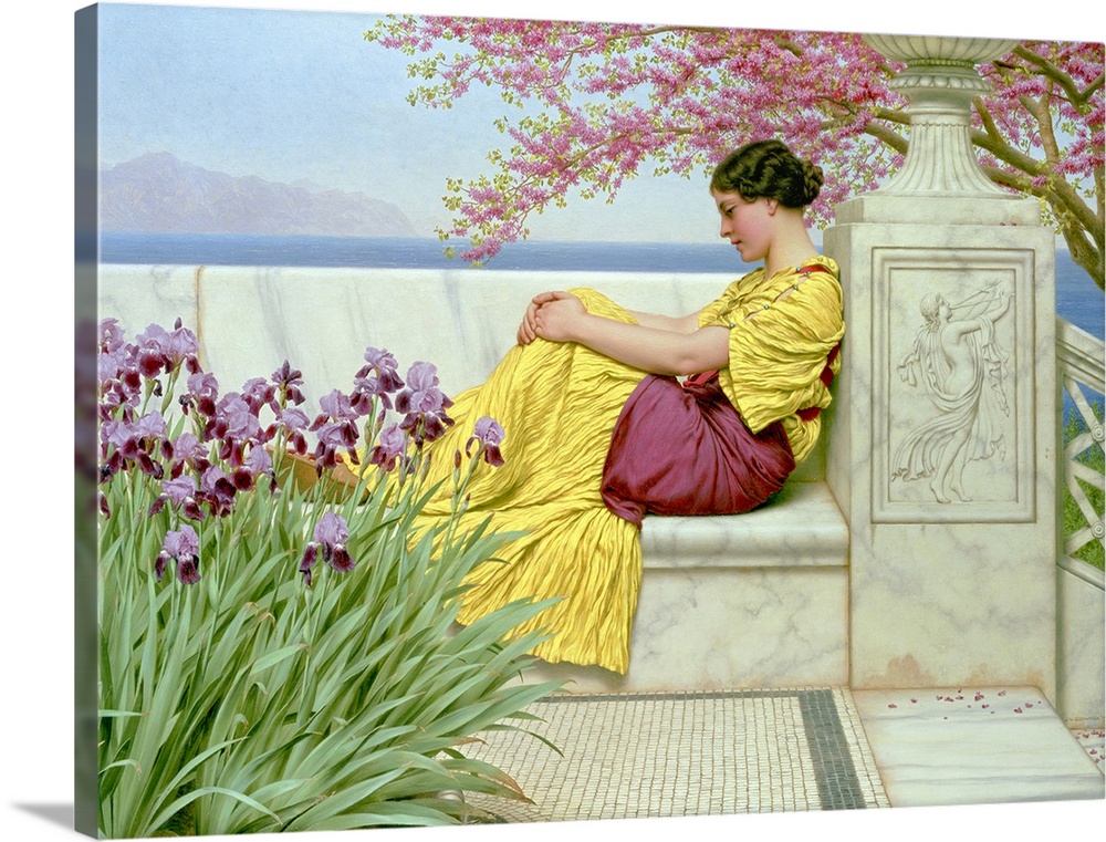 BAL131932 Under the Blossom that Hangs on the Bough, 1917 (oil on canvas)  by Godward, John William (1861-1922); 61x81.3 c...