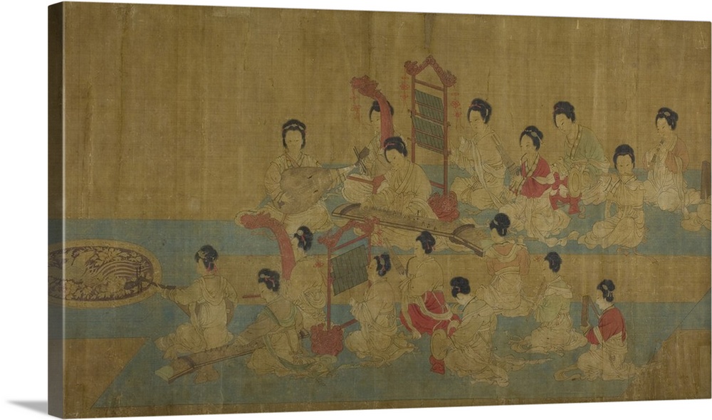 United by Music, Ming dynasty, 1368-1644, 15th-16th century, handscroll; ink and colours on silk.