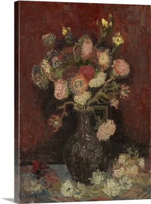 Vase With Chinese Asters And Gladioli, 1886