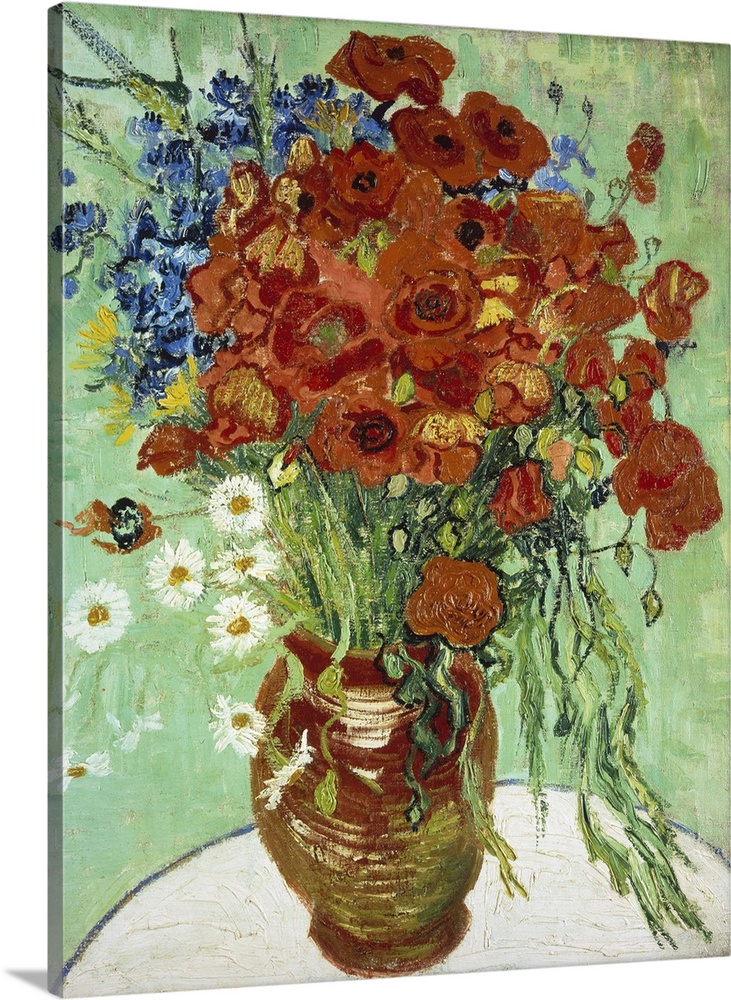 Vase With Cornflowers And Poppies 1890 Wall Art Canvas Prints Framed Prints Wall Peels
