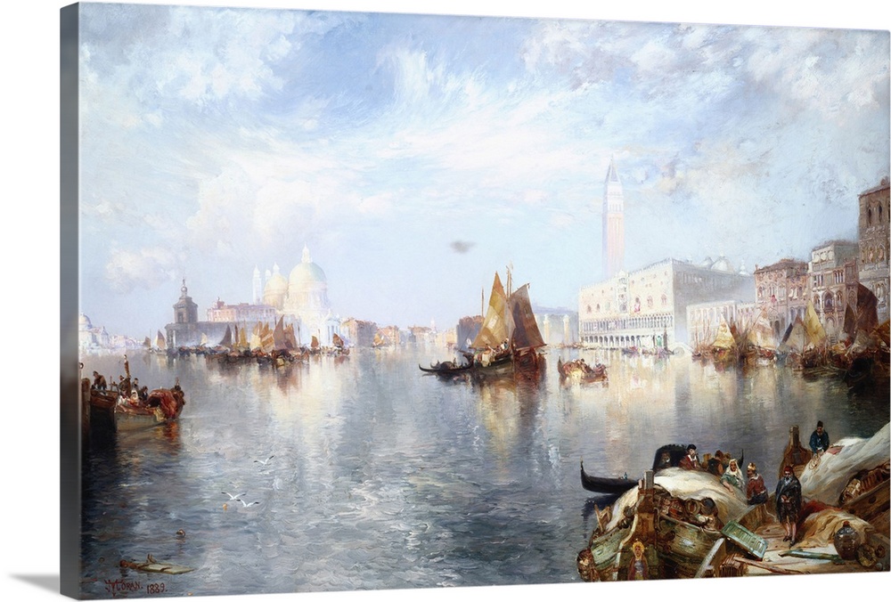CH377869 Venetian Grand Canal, 1889 (oil on canvas) by Moran, Thomas (1837-1926); Private Collection; Photo .... Christie'...