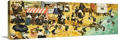 Victorian or Edwardian Beach Scene