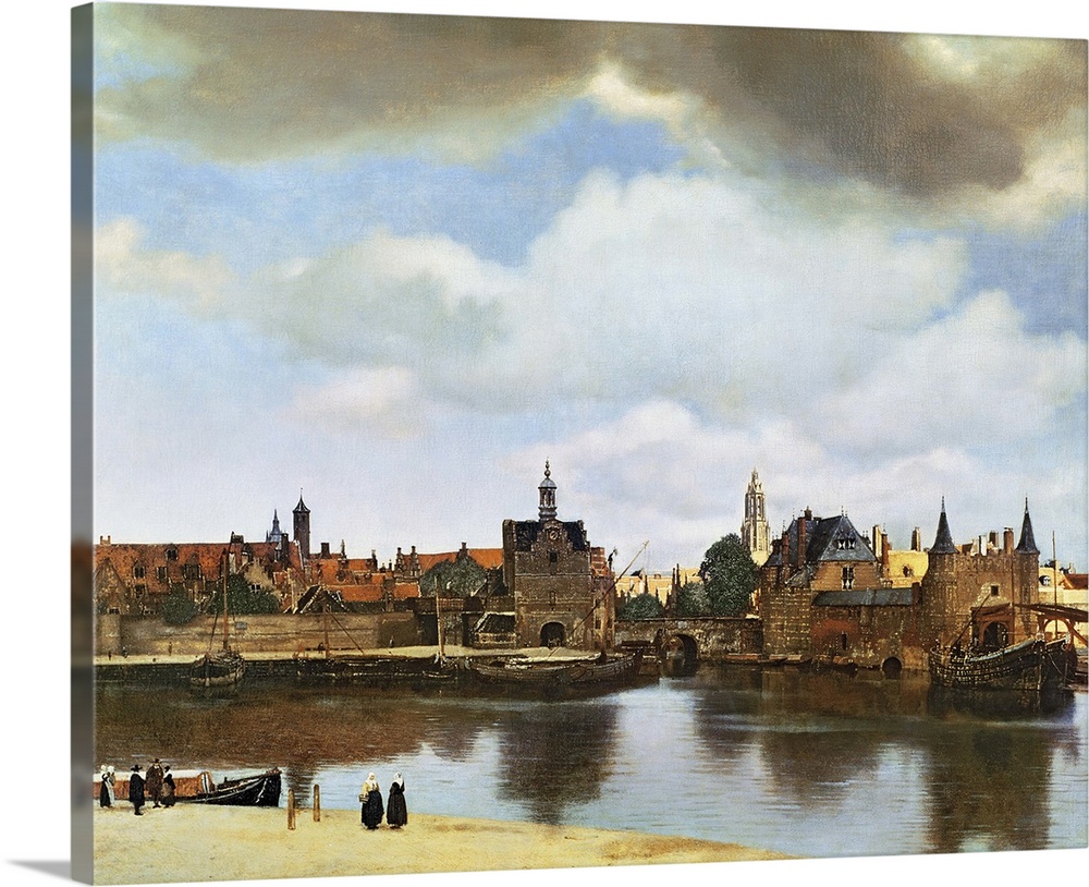 XIR113452 View of Delft, c.1660-61 (oil on canvas)  by Vermeer, Jan (1632-75); 98x117.5 cm; Mauritshuis, The Hague, The Ne...