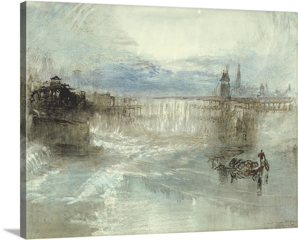 View of Lucerne, 1840-41, watercolor with scraping on white wove paper.
