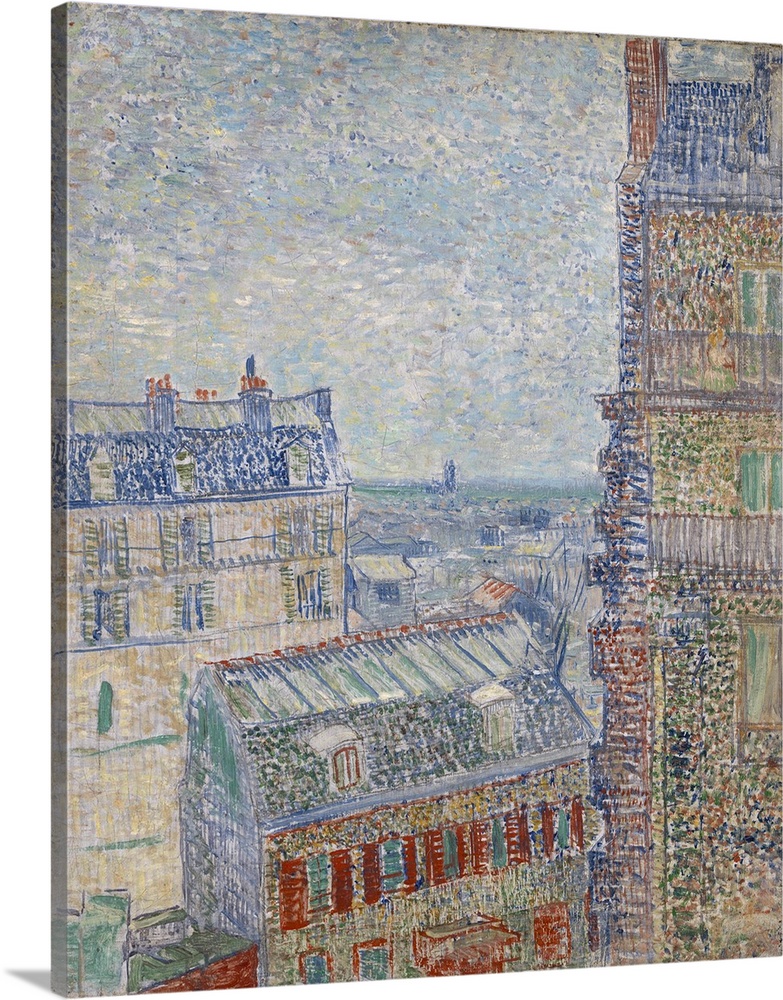 View Of Paris From Theo's Apartment In The Rue Lepic, 1887