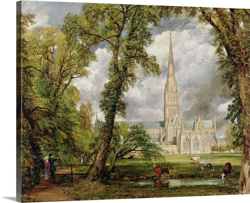 Credit: View of Salisbury Cathedral from the Bishop's Grounds, (oil on canvas) c.1822 by John Constable (1776-1837)Victoria