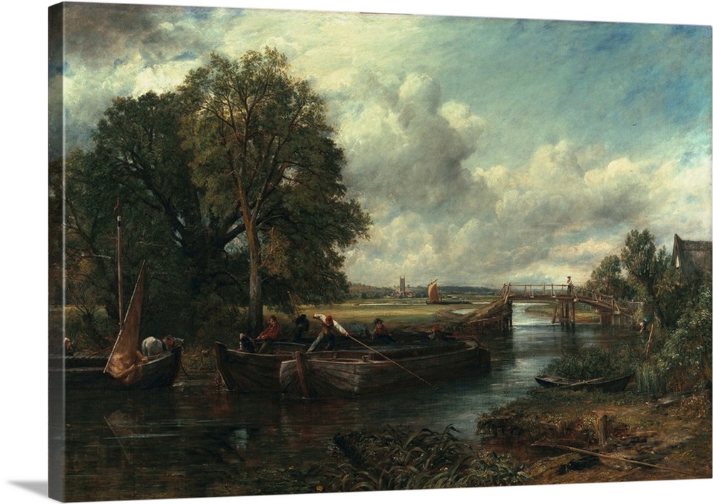 HEH416350 View of the Stour near Dedham, 1822 (oil on canvas)  by Constable, John (1776-1837); 129.5x188 cm; Huntington Li...