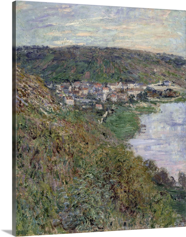 View of Vetheuil, 1880, oil on canvas.  By Claude Monet (1840-1926).
