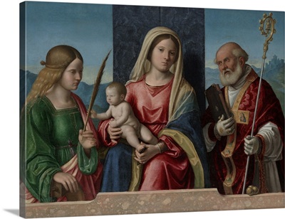 Virgin And Child With Saints Catherine And Nicholas, 1510-17