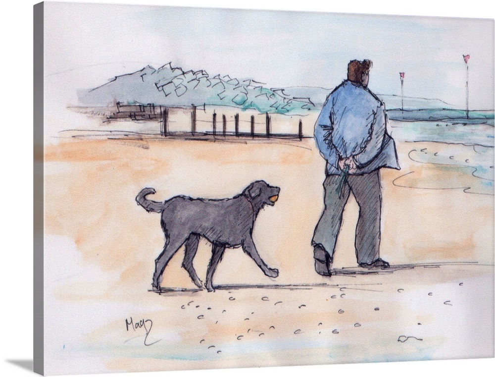 Walking the dog VII by Loxton, Margaret.