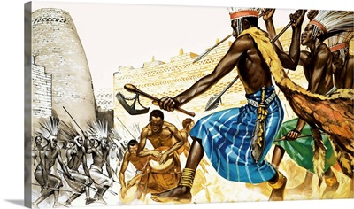 War-dance of Bantu tribesmen