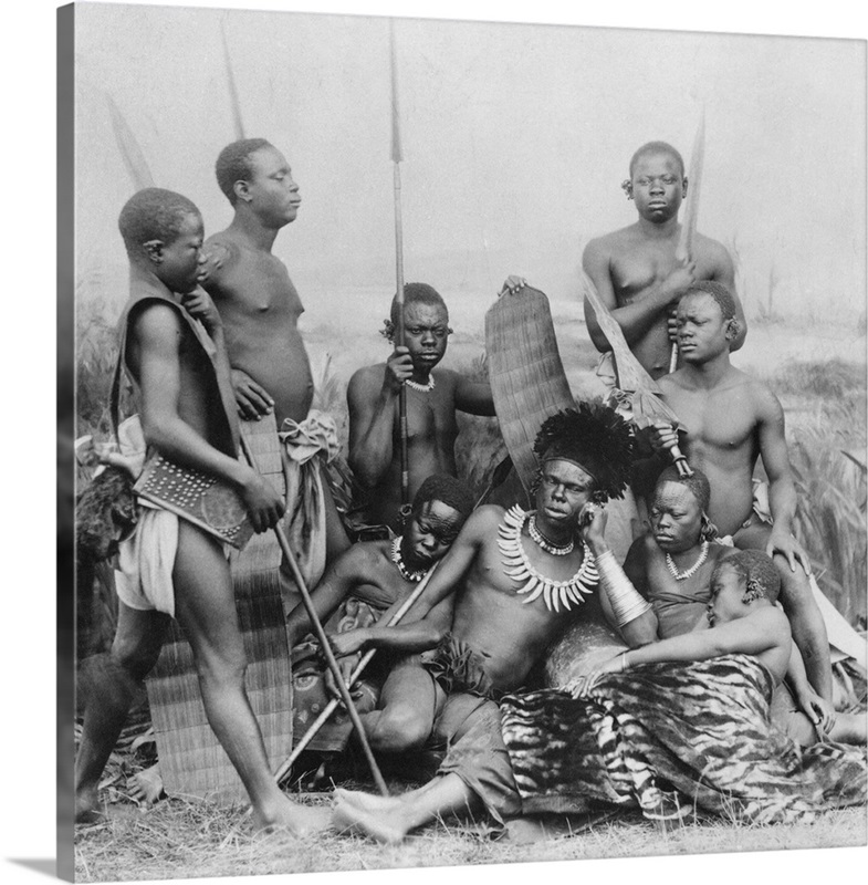 Warriors, Belgian Congo, 1894 | Great Big Canvas