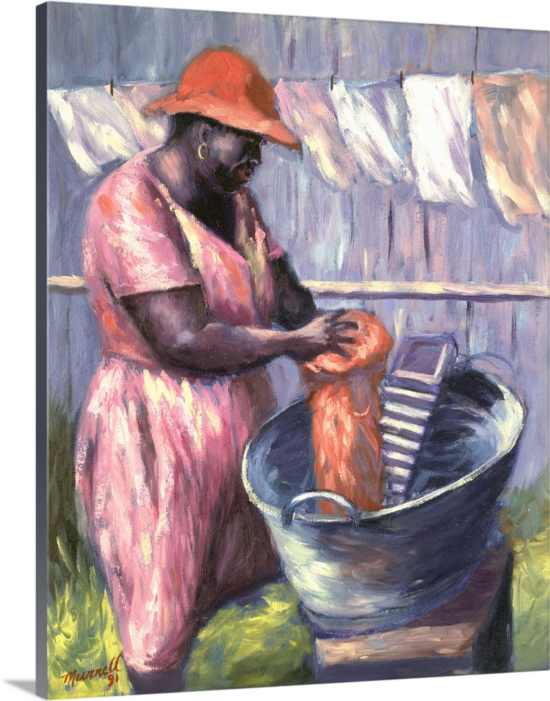 Wash Day, 1991, oil on canvas.  By Carlton Murrell.