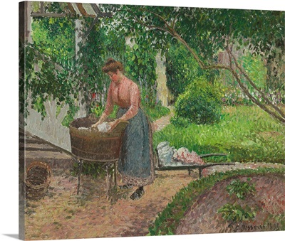 Washerwoman In The Garden Of Eragny