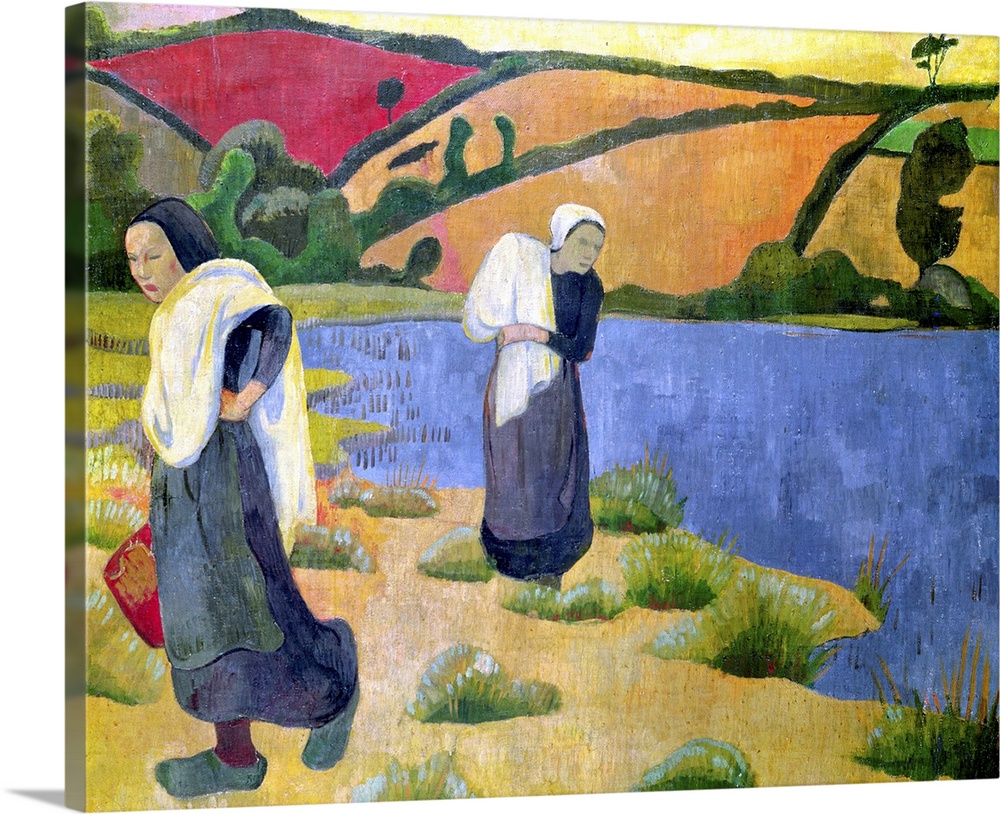 XIR182016 Washerwomen at the Laita River, near Pouldu, 1892 (oil on canvas); by Serusier, Paul (1864-1927); 73x92 cm; Muse...