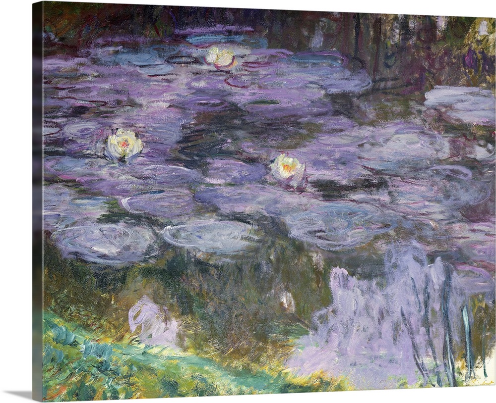 Waterlilies, 1917, oil on canvas.  By Claude Monet (1840-1926).