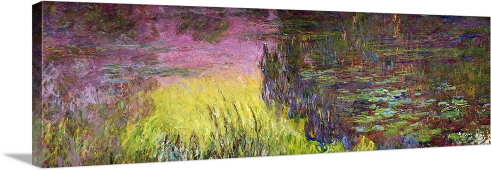 Waterlilies at Sunset, 1915-26 (originally oil on canvas) by Monet, Claude (1840-1926)