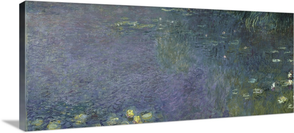 XIR71325 Waterlilies: Morning, 1914-18 (centre right section)  by Monet, Claude (1840-1926); oil on canvas; 200x425 cm; Mu...