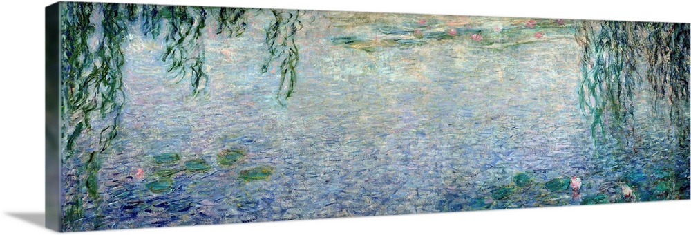 Wide panoramic canvas from the Impressionist masteros series of paintings from Giverny.