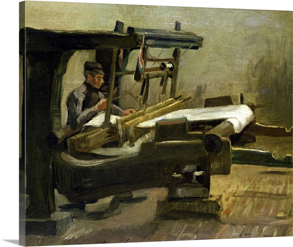 Weaver At The Loom, Facing Right, 1884