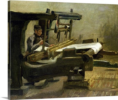 Weaver At The Loom, Facing Right, 1884