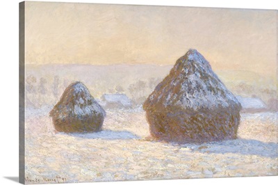 Wheatstaks, Snow Effect, Morning, 1891