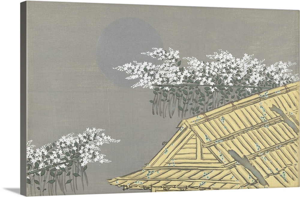 2909670 White blossom by house, 1909 (woodblock print) by Sekka, Kamisaka (1866-1942); 30.1x46.2 cm; Rijksmuseum, Amsterda...