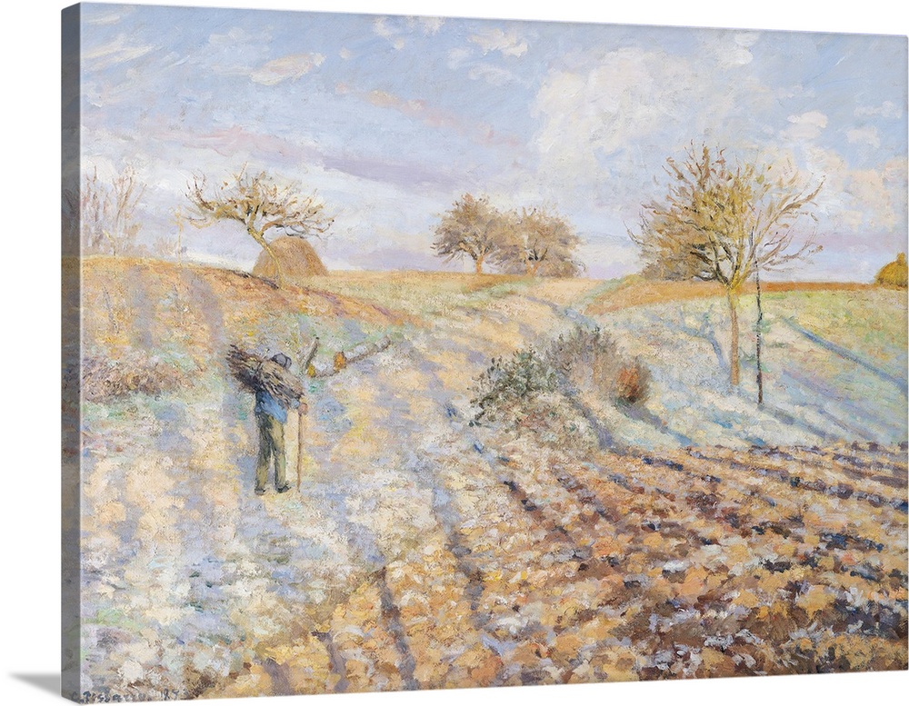 XIR19979 White Frost, 1873 (oil on canvas)  by Pissarro, Camille (1831-1903); 65x95 cm; Musee d'Orsay, Paris, France; Gira...