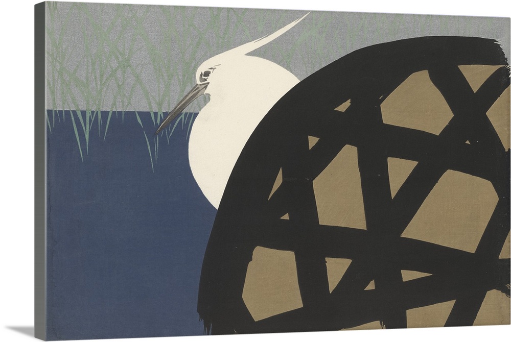 2909673 White heron, 1909 (woodblock print) by Sekka, Kamisaka (1866-1942); 30.2x46 cm; Rijksmuseum, Amsterdam, The Nether...