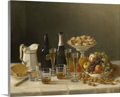 Wine, Cheese, and Fruit, 1857