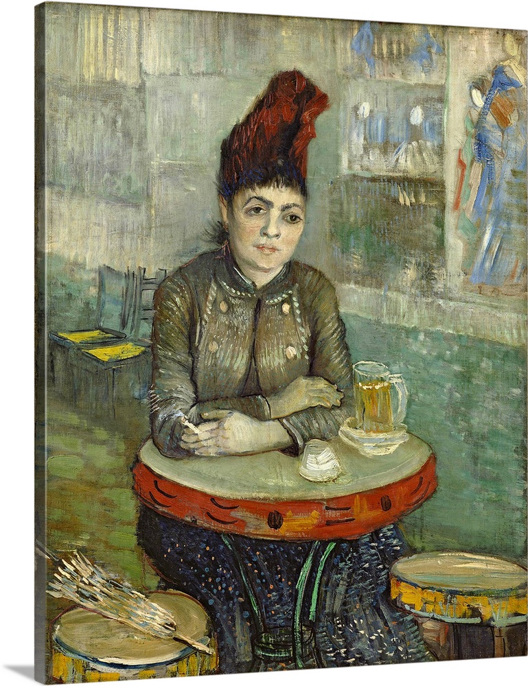 Woman in the 'Cafe Tambourin', 1887, oil on canvas.  By Vincent van Gogh (1853-90).