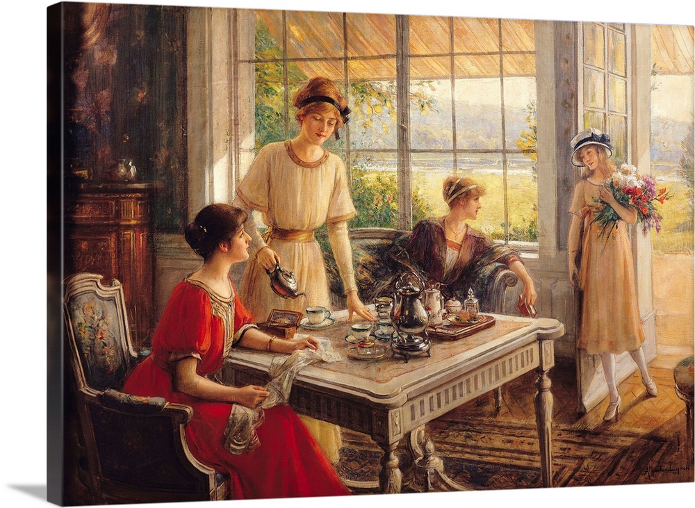 Women Taking Tea by Albert Lynch