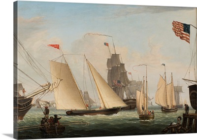 Yacht 'Northern Light' In Boston Harbor, 1845