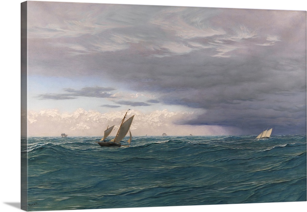 Yachts in a Seaway, Mediterranean, 1871, oil on canvas.