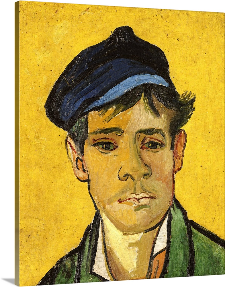 XIR166546 Young Man with a Hat, 1888 (oil on canvas)  by Gogh, Vincent van (1853-90); 47x39 cm; Private Collection; (add. ...