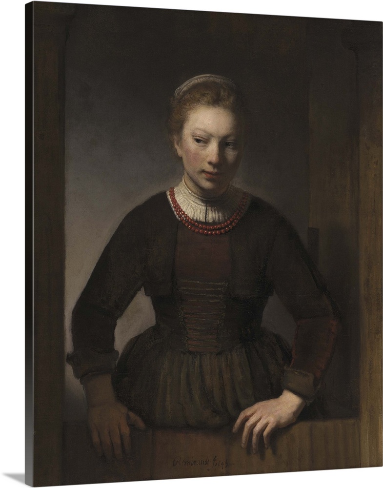 Young Woman at an Open Half-Door, 1645, oil on canvas.