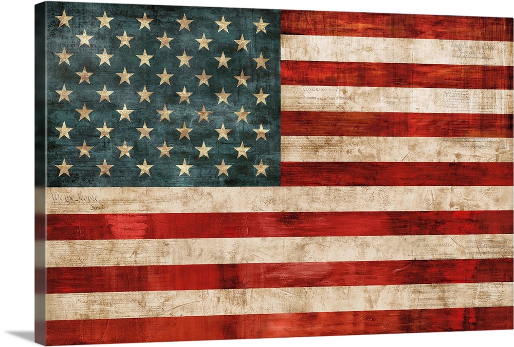 Weathered flag of the United States