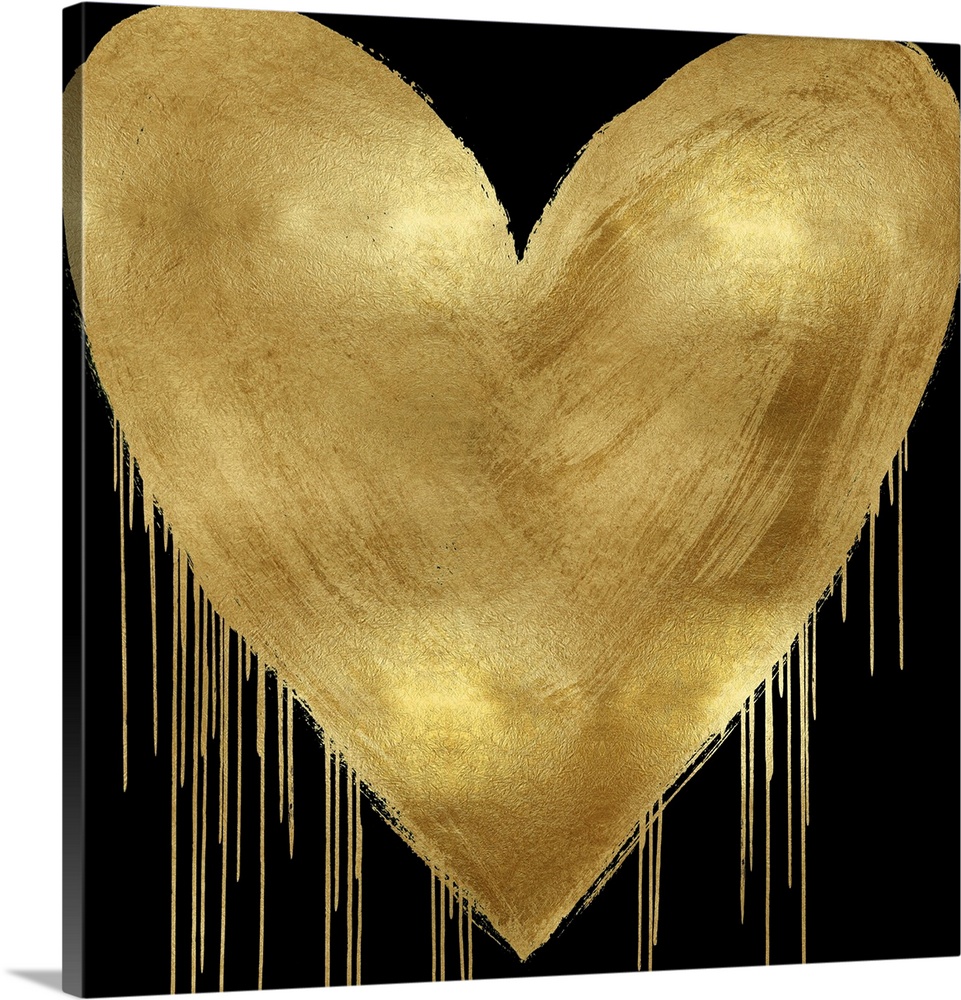 Big Hearted Gold on Black