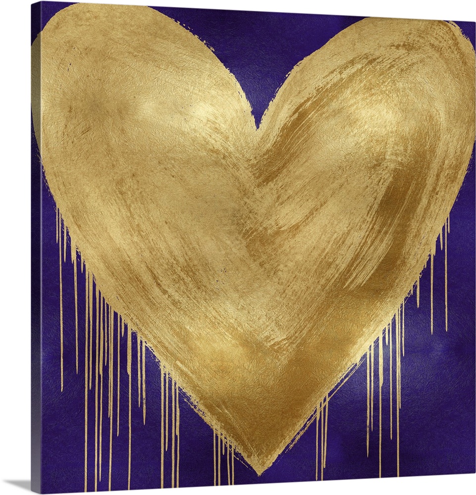 Big Hearted Gold on Purple