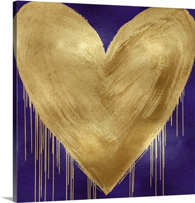 Big Hearted Gold on Purple