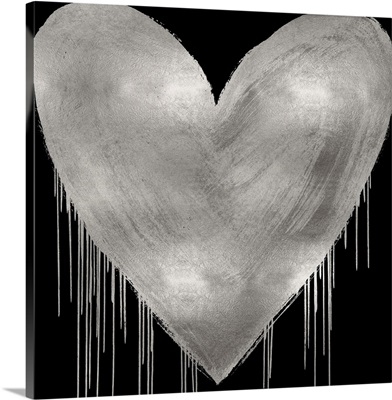 Big Hearted Silver on Black