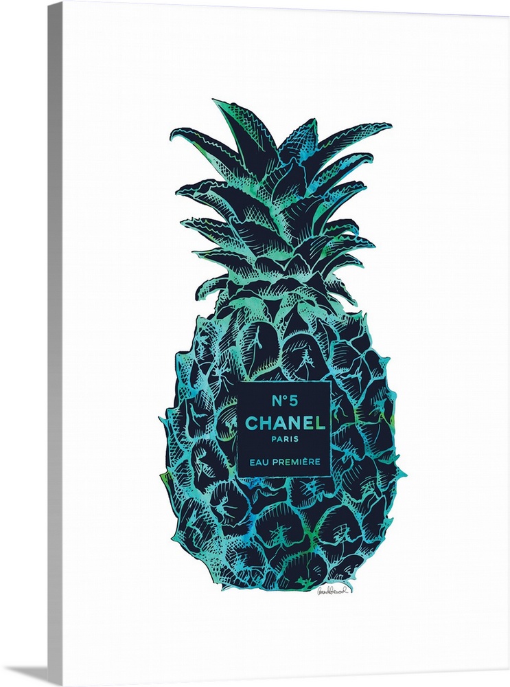 Clearance Gem Black Tropical Pineapple Wall Art, Canvas Prints, Framed  Prints, Wall Peels, chanel perfume stickers
