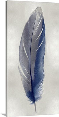 Blue Feather on Silver II